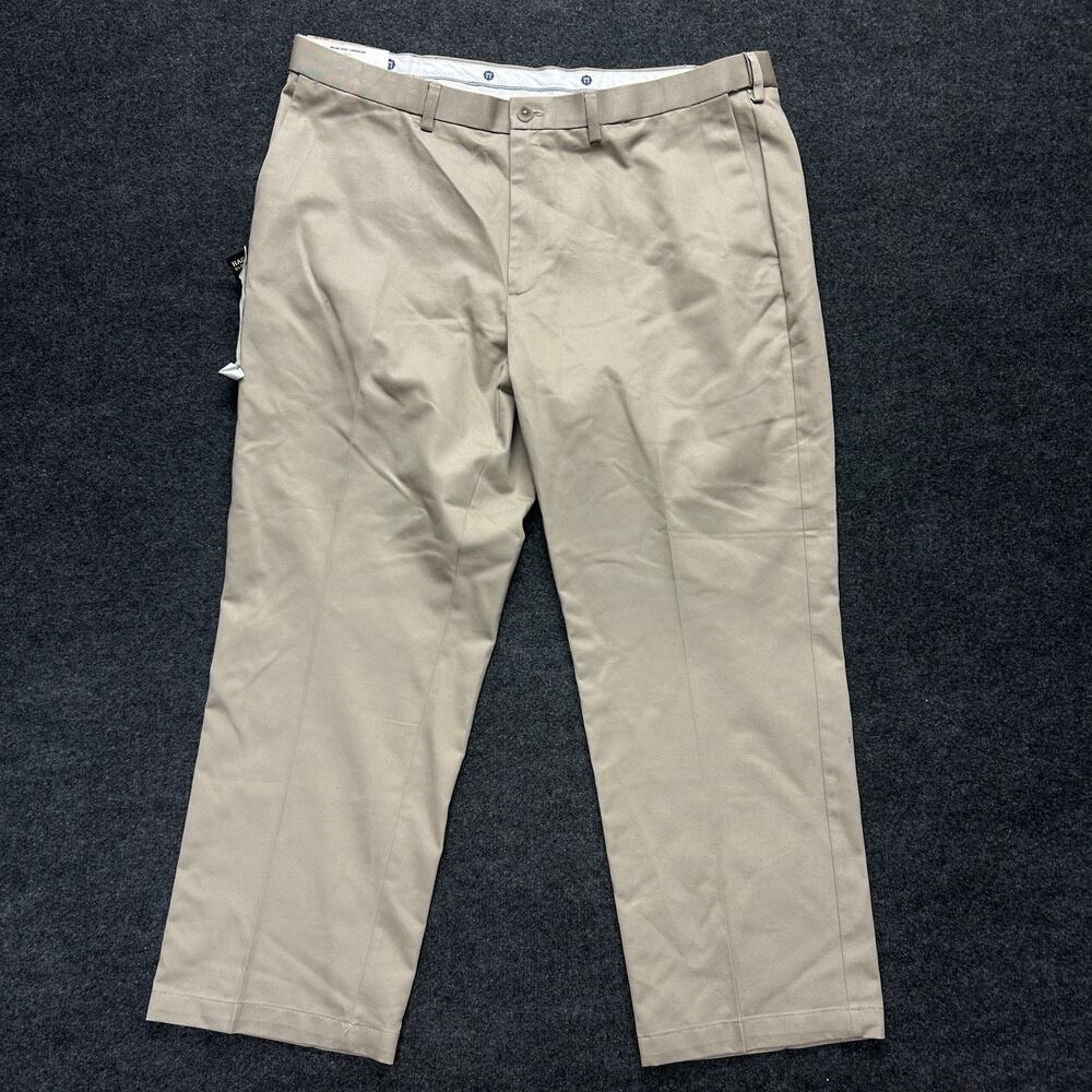 Haggar NEW Work to Weekend Classic Fit Twill Khaki Pants Men's 42x29 Beige NWT